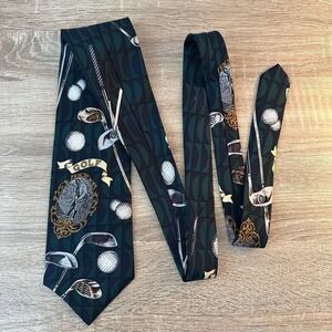 Men's American Sports Classics‎ 100% Silk Golf Themed Necktie Made In USA